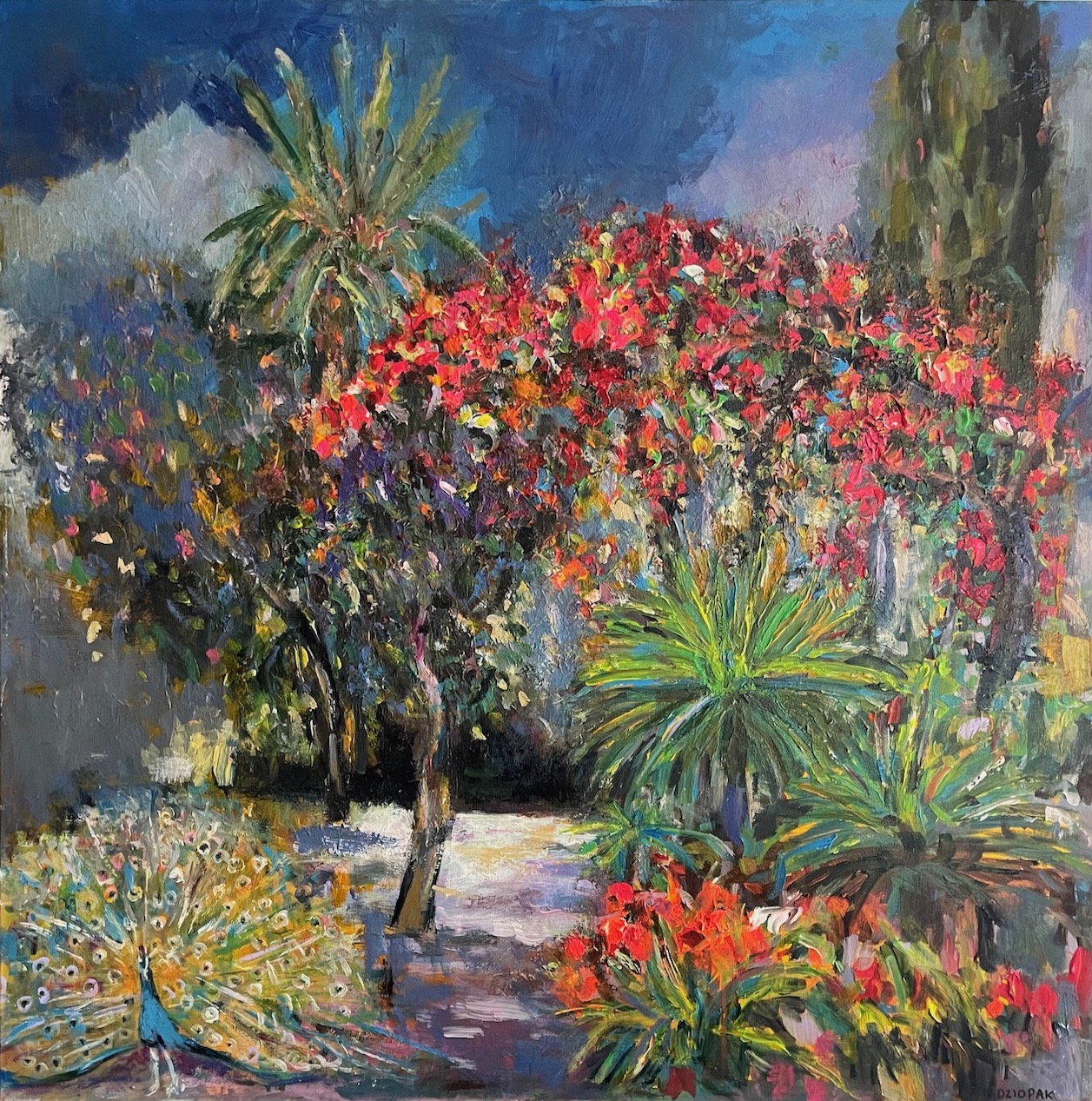 Maria Dziopak, Teneryfa I, 90x90cm, akryl, płótno